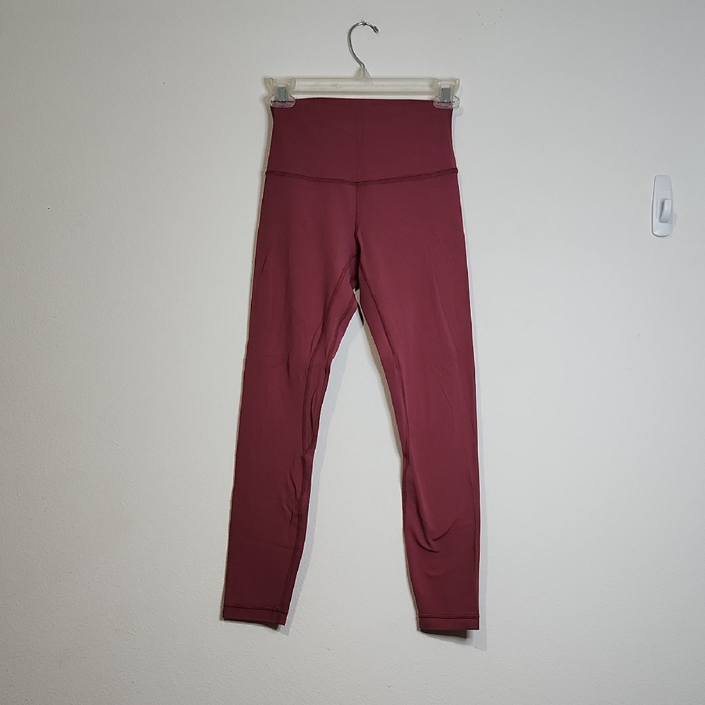 Lululemon Athletica High-Waisted Leggings - Burgundy